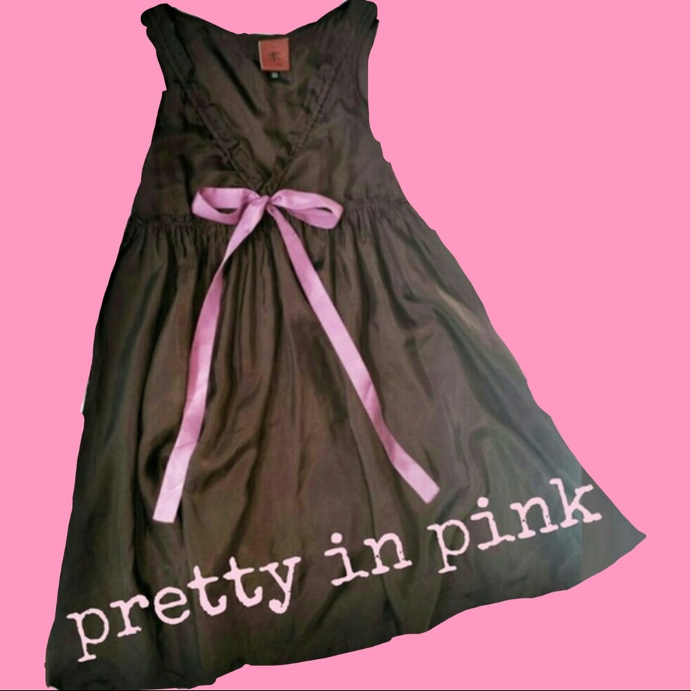 Feminine Girly Twirly Silk Dress